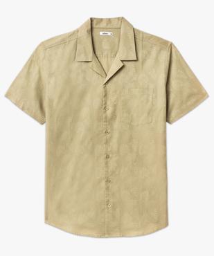 Chemise à manches courtes avec motifs ton sur ton homme vue4 - GEMO (HOMME) - GEMO
