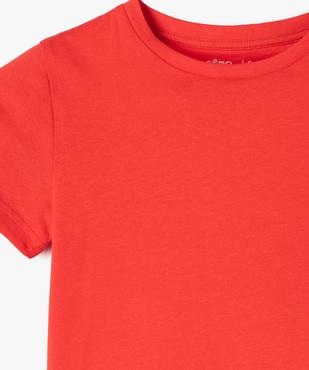 Tee-shirt à manches courtes en coton uni garçon vue2 - GEMO (ENFANT) - GEMO