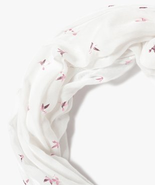 Foulard fille snood imprimé colibris brillants vue2 - GEMO C4G FILLE - GEMO