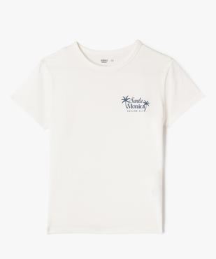 Tee-shirt manches courtes avec inscription fille vue5 - GEMO 4G FILLE - GEMO