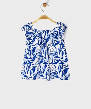 Blouse à bretelles à motifs fleuris bébé fille vue3 - GEMO 4G BEBE - GEMO