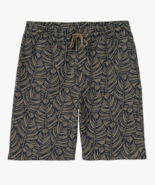 Bermuda en maille à motif feuillage exotique homme vue4 - GEMO (HOMME) - GEMO