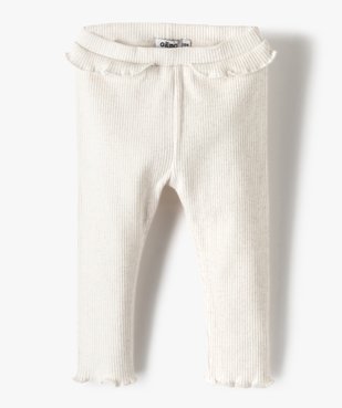 Legging bébé fille en maille côtelé et basque vue1 - GEMO C4G BEBE - GEMO