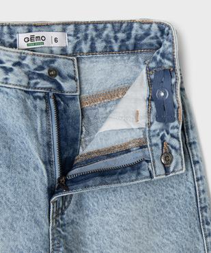 Short en jean délavé bleached fille vue2 - GEMO 4G FILLE - GEMO
