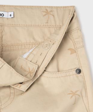 Bermuda en coton twill imprimé à revers garçon vue2 - GEMO 4G GARCON - GEMO