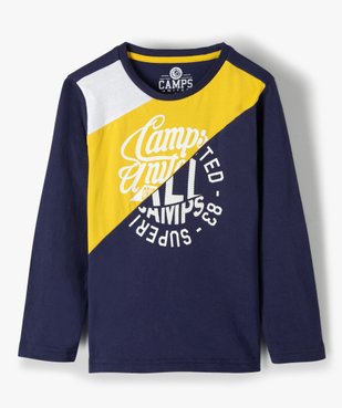 Tee-shirt garçon multicolores à manches longues - Camps vue2 - CAMPS UNITED - GEMO