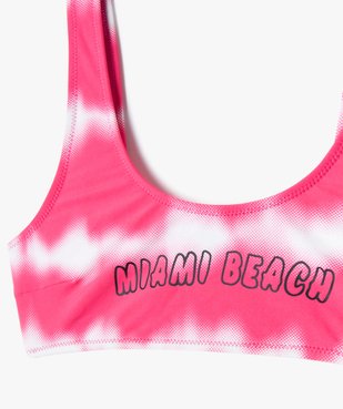 Maillot de bain 2 pièces fluo fille vue2 - GEMO 4G FILLE - GEMO