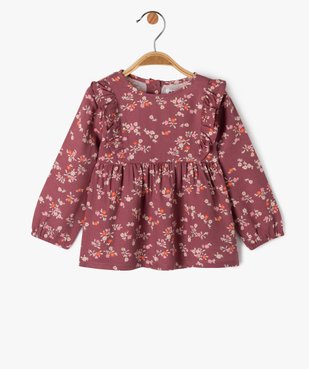 Blouse bébé fille imprimée avec volants sur le haut du buste vue1 - GEMO(BEBE DEBT) - GEMO