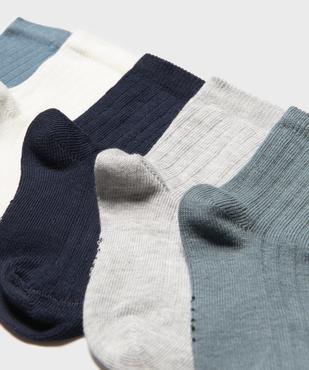 Chaussettes tige haute en coton bébé (lot de 5) vue2 - GEMO 4G BEBE - GEMO