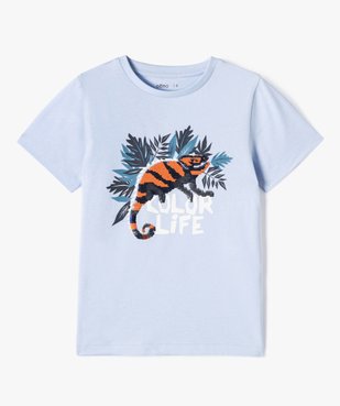 Tee-shirt garçon avec motif en sequins réversibles vue1 - GEMO (ENFANT) - GEMO