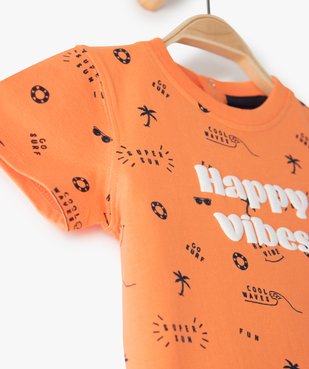 Ensemble bébé garçon tee-shirt + short en jersey (2 pièces) vue2 - GEMO(BEBE DEBT) - GEMO