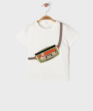 Tee-shirt manches courtes avec motif sur le buste bébé garçon vue1 - GEMO 4G BEBE - GEMO