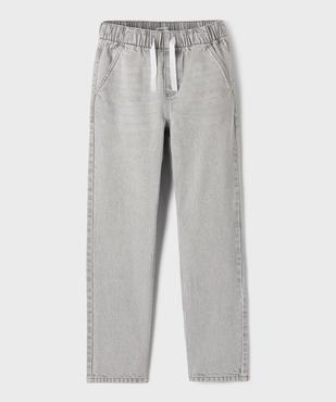 Jean droit à ceinture élastiquée ajustable garçon vue1 - GEMO (JUNIOR) - GEMO