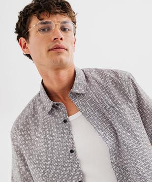 Chemise manches courtes en coton fleuri homme vue2 - GEMO 4G HOMME - GEMO