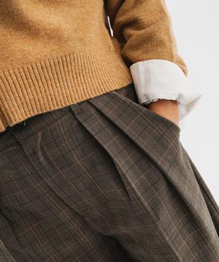 Pantalon large à motif tartan femme vue6 - GEMO(FEMME PAP) - GEMO