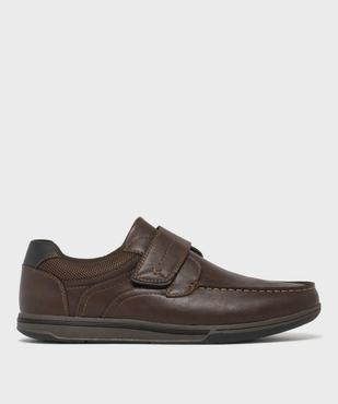Chaussures confort esprit bateau à scratch homme - G'Flex vue7 - G'FLEX - GEMO