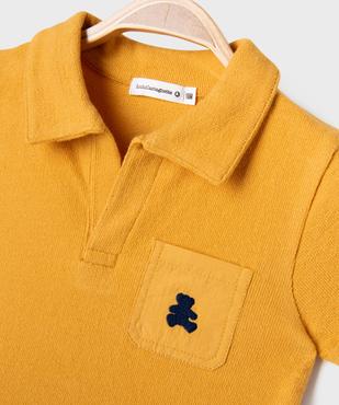 Polo manches courtes en coton bouclette bébé garçon - LuluCastagnette vue2 - GEMO