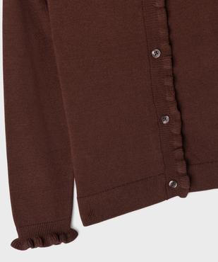 Gilet fin en viscose avec finitions froncées fille vue2 - GEMO 4G FILLE - GEMO