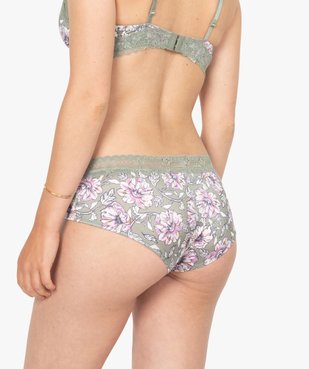 Shorty femme à motifs fleuris et dentelle vue2 - GEMO(HOMWR FEM) - GEMO