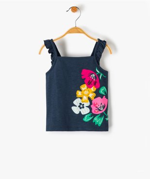 Débardeur bébé fille à bretelles volantées et sequins vue1 - GEMO(BEBE DEBT) - GEMO