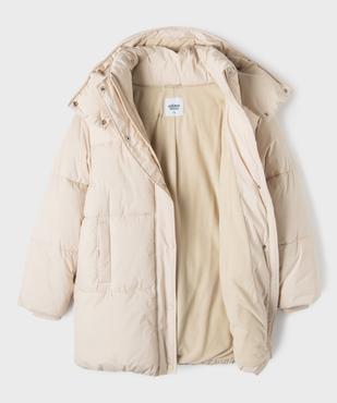 Parka mi-longue déperlante à col montant, capuche et doublure polaire fille vue4 - GEMO 4G FILLE - GEMO