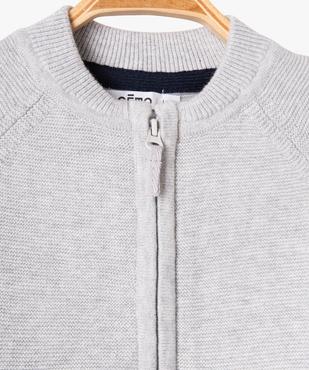 Gilet bébé en maille à fermeture zippée vue2 - GEMO(BEBE DEBT) - GEMO