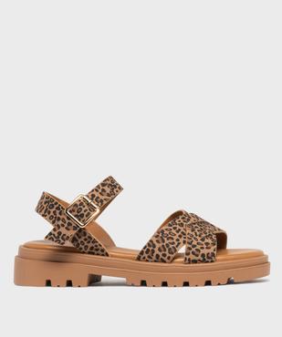 Sandales à brides imprimées sur semelle crantée femme - 5 Miles vue1 - 5 MILES - GEMO