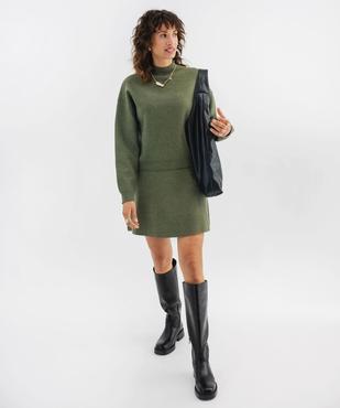 Pull à col montant coupe loose femme vue4 - GEMO 4G FEMME - GEMO