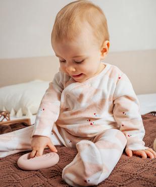 Pyjama en velours à ouverture devant et motif oiseaux bébé vue6 - GEMO 4G BEBE - GEMO