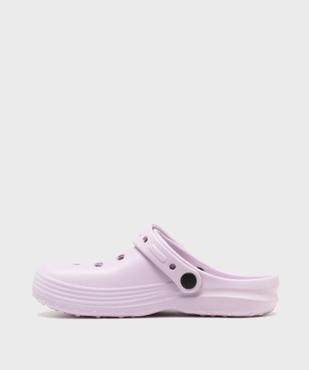 Sabots souples unis et perforés fille vue3 - GEMO (PLAGE) - GEMO