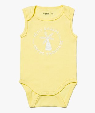 Body bébé garçon sans manches assortis à motifs tropicaux (lot de 3) vue2 - GEMO C4G BEBE - GEMO