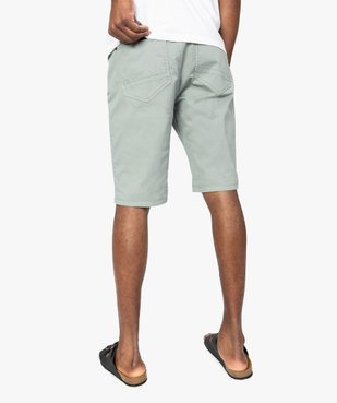 Bermuda homme en coton stretch vue3 - GEMO (HOMME) - GEMO