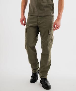 Pantalon cargo regular en coton stretch homme vue1 - GEMO (HOMME) - GEMO