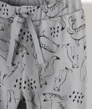 Pantalon bébé garçon en maille avec doublure chaude vue2 - GEMO(BEBE DEBT) - GEMO