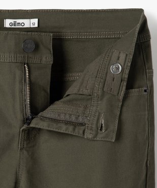 Pantalon garçon coupe skinny en toile extensible vue2 - GEMO (JUNIOR) - GEMO