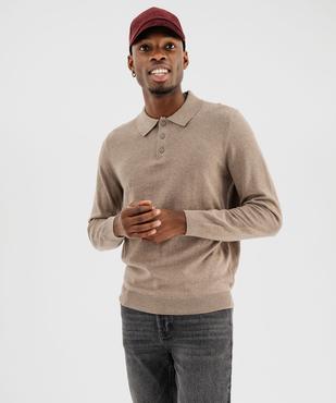 Pull fin avec col polo homme vue1 - GEMO (HOMME) - GEMO