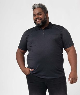 Polo homme grande taille à manches courtes et fines rayures vue1 - GEMO (G TAILLE) - GEMO