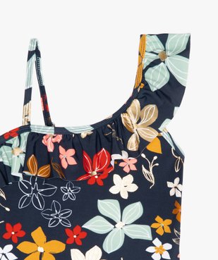 Maillot de bain fille une pièce asymétrique avec motifs fleuris vue2 - GEMO (ENFANT) - GEMO
