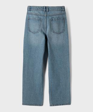 Jean straight en denim 100% coton fille vue1 - GEMO 4G FILLE - GEMO