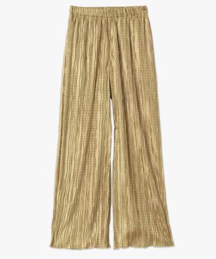 Pantalon large en maille gaufrée scintillante femme vue4 - GEMO(FEMME PAP) - GEMO