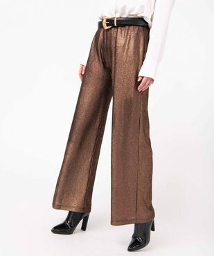 Pantalon femme en maille fluide pailletée vue1 - GEMO(FEMME PAP) - GEMO