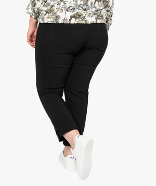 Pantalon femme droit en toile fine stretch vue3 - GEMO (G TAILLE) - GEMO