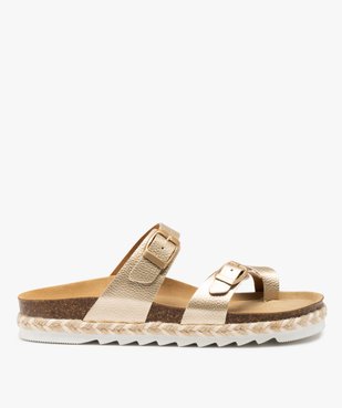 Mules femme à talon plat et brides ajustables vue1 - GEMO (CASUAL) - GEMO