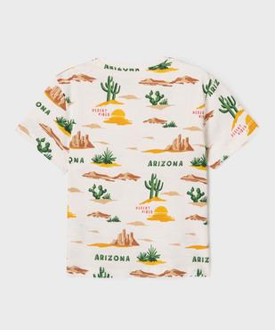 Tee-shirt manches courtes à motif désert garçon vue4 - GEMO (ENFANT) - GEMO