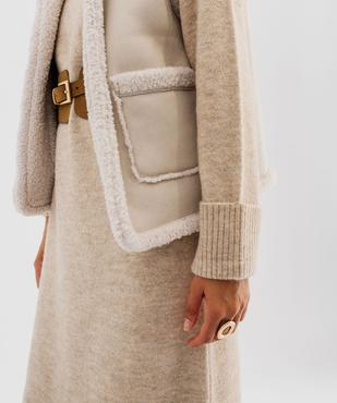 Veste sans manches en suédine et doublure sherpa femme vue4 - GEMO(FEMME PAP) - GEMO