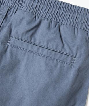 Bermuda garçon en coton avec ceinture élastique vue3 - GEMO (JUNIOR) - GEMO