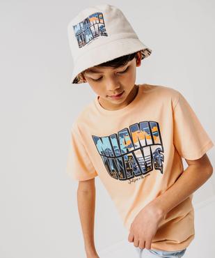 Tee-shirt à motif en coton garçon vue1 - GEMO 4G GARCON - GEMO