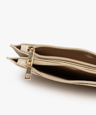 Porte-monnaie plat à double zip femme vue5 - GEMO (ACCESS) - GEMO