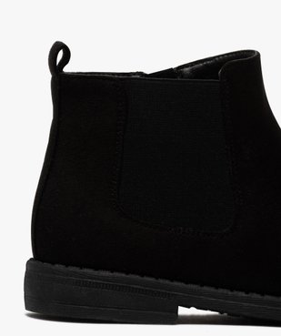 Boots fille style chelsea en suédine unie vue6 - GEMO (ENFANT) - GEMO