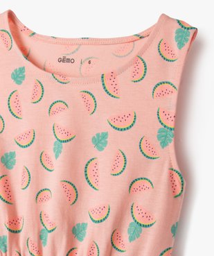 Robe sans manches à motifs fille vue2 - GEMO (ENFANT) - GEMO